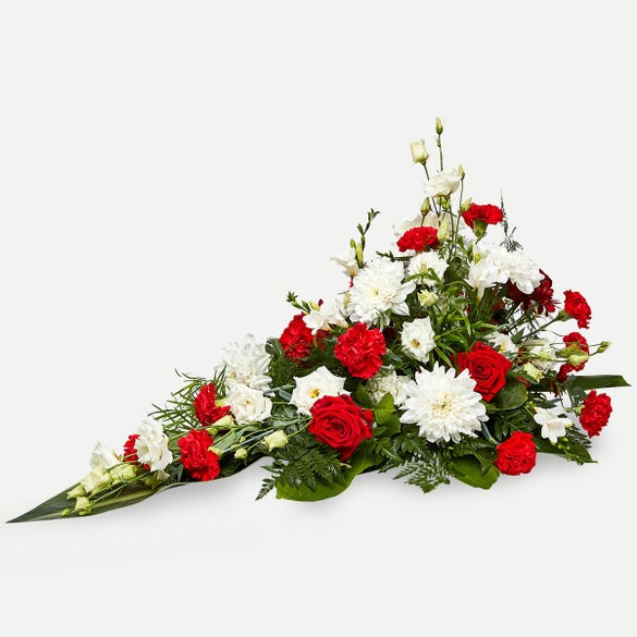 Båredekoration i klassisk stil - rød og hvid